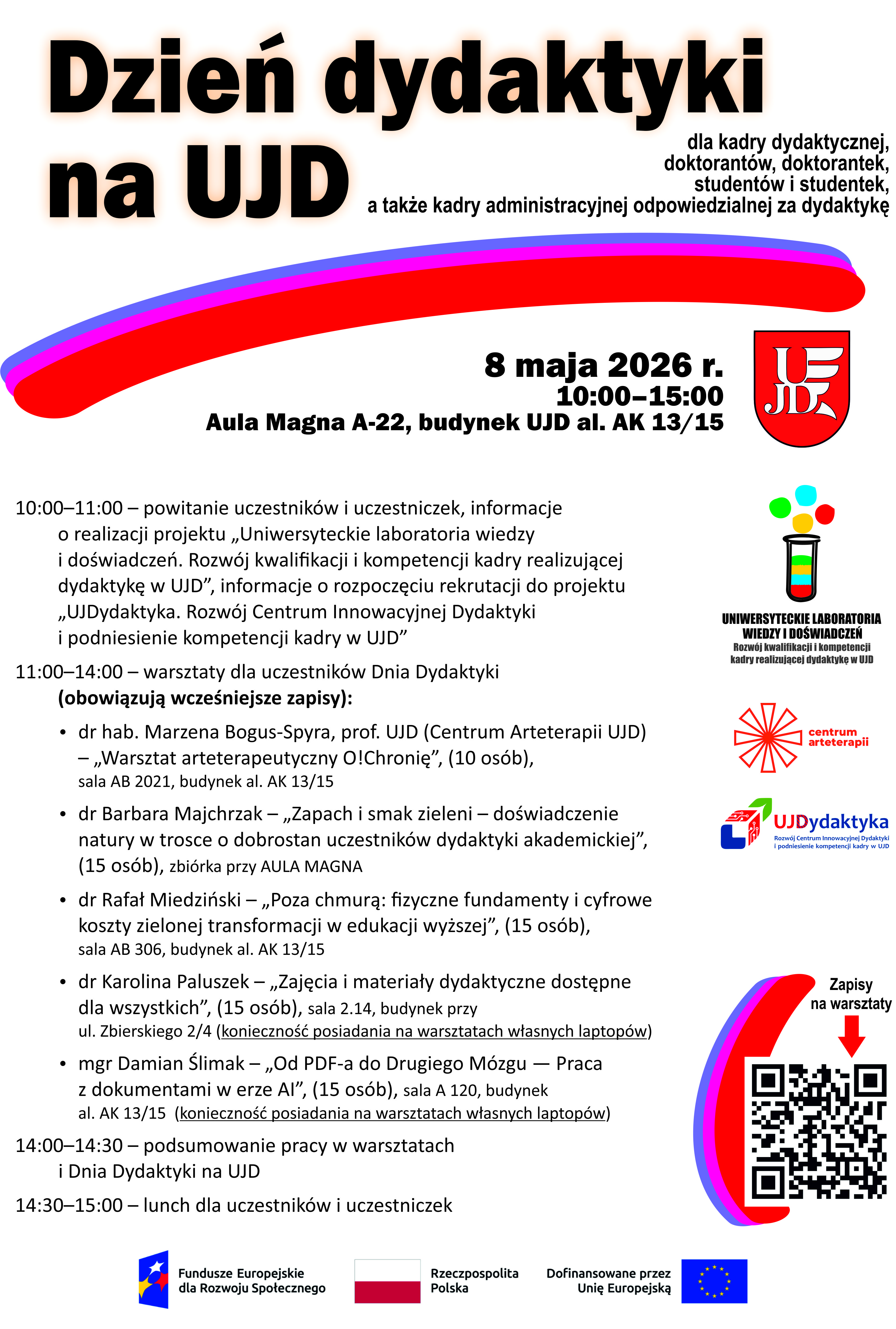 Plakat na Dzień Dydaktyki na UJD 2026 r.