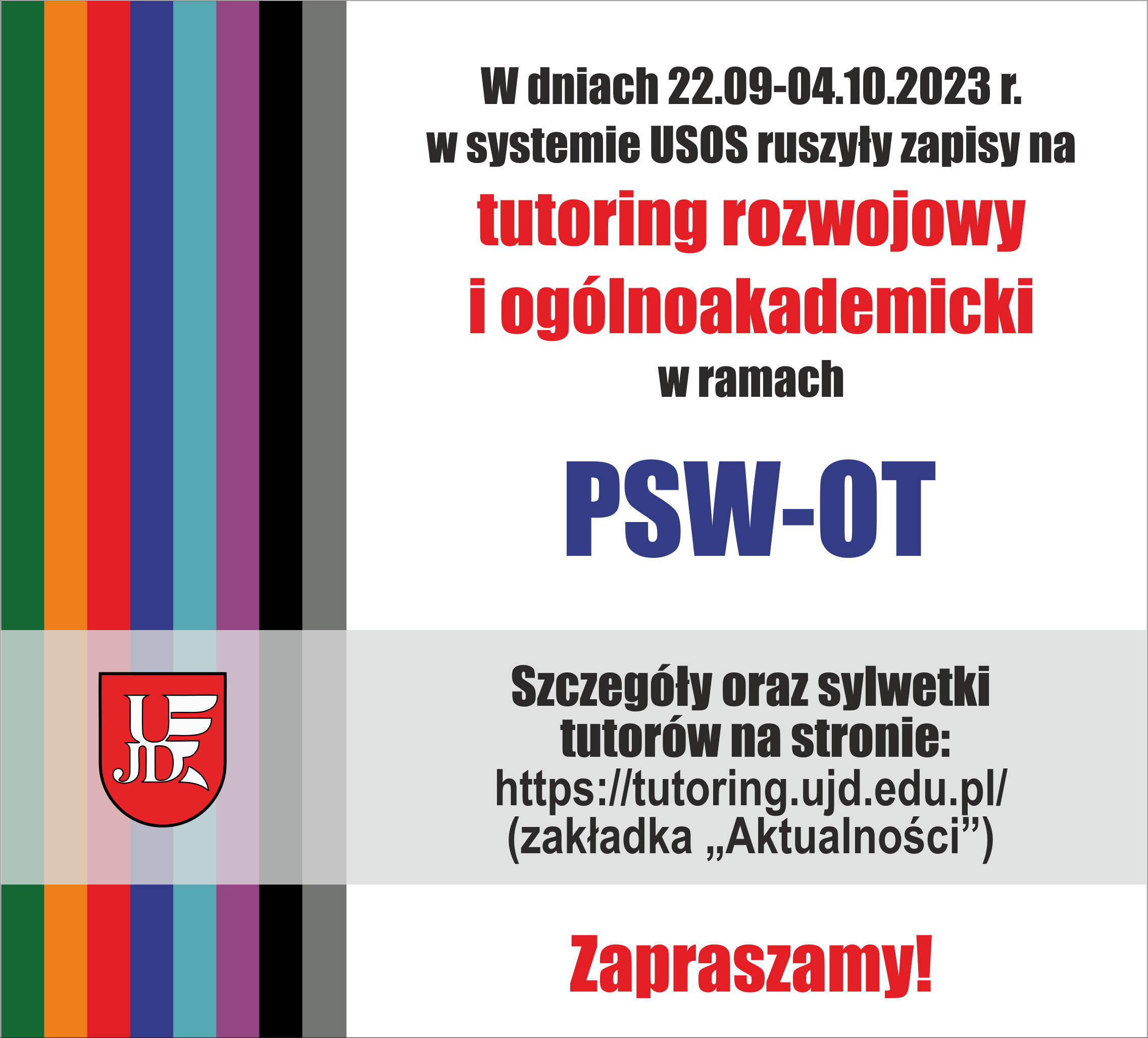 Zaproszenie na PSW-OT w semestrze zimowym 2023/2024