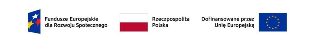 Flagi: Fundusze Europejskie dla Rozwoju Społecznego, Rzeczpospolita Polska, Unia Europejska